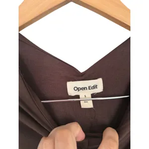 Open Edit Brown Ruched Sleeveless Maxi Dress Size‎ Small NEW thumbnail 6