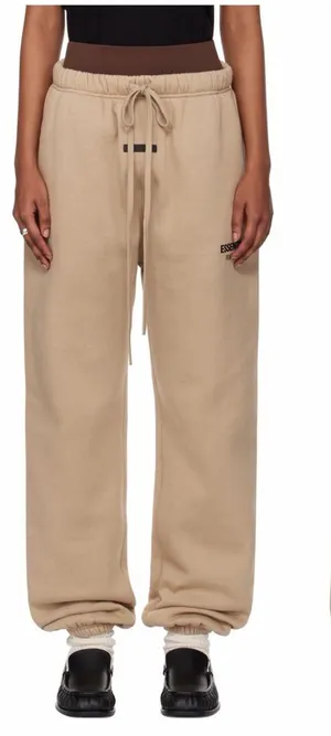 Fear of God Essential fleece Sweatpants color beige, straight leg size M Unisex thumbnail 1