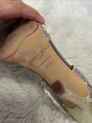 Jimmy Choo Glitter High Heel Sandals Champagne thumbnail 5