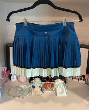 Lululemon Blue Pleated Skirt thumbnail 2