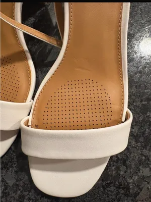 comfortview White Strappy Open-Toe Sandals with Ankle Buckles thumbnail 4