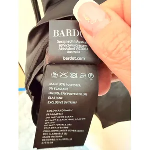 Bardot Mini Dress Women‎ Size 4 Black Lia Satin Halter Ruched Cutout Cocktail thumbnail 9