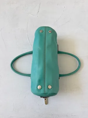 Vintage Michael Kors Barrel Bag 2000s Y2K Mint Green Teal thumbnail 5