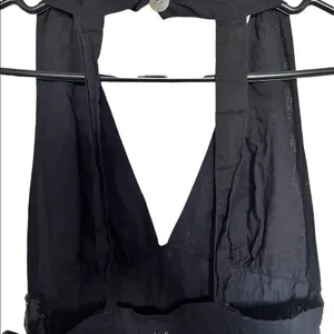 Florabella black halter tunic with flower embroidery size small thumbnail 9