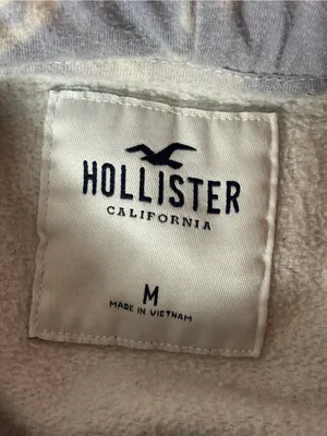 Hollister Tie-Dye Pullover Hoodie - Light Blue/White thumbnail 3