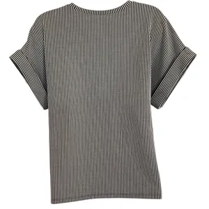 EXPRESS Black White‎ Striped Tie Waist Short Sleeve Knit Top EUC SizeSmall thumbnail 6