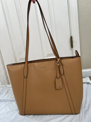 Kate Spade New York S338 Tan Tote Shoulder Bag Spade Charm thumbnail 10