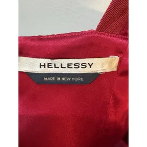 Hellessy Emily Dress‎ In Red With Contrast White Shirttail Hem Size 4 Crimson thumbnail 7