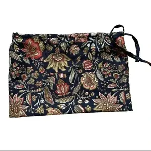 Floral Bohemian Rectangular Fall Lightweight Brown Black Handmade Bag, SZ S thumbnail 4