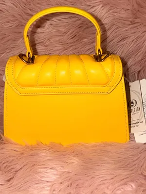 Scarleton Yellow Quilted Top-Handle Satchel with Detachable Strap thumbnail 8