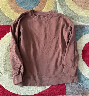 Lululemon Perfectly Oversized Crew Crewneck Sweatshirt Brown Fits like a S/M thumbnail 1