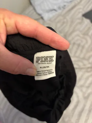 PINK Victoria's Secret Black Athletic Shorts, Sz M thumbnail 3