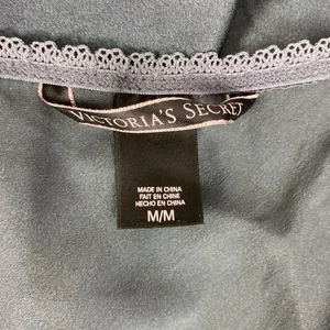 Victoria’s Secret Gray Satin & Lace Bodice Trim Short Sleep Dress M thumbnail 5