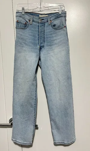 Levi's Size 29 Blue Ribcage Straight Button Fly Jeans thumbnail 1