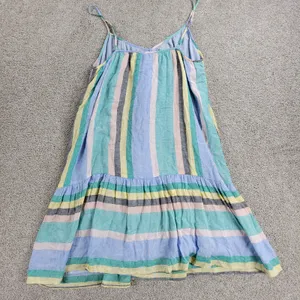 Rails Womens Ari Dress Small Blue Jamaica Stripe Spaghetti Strap V Neck Sundress thumbnail 8