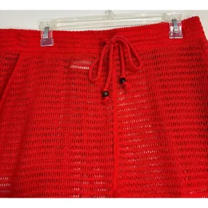 Haute Hippie Style‎ Pants Red Crochet Wide Leg Beach Coverup Boho Beach Resort M thumbnail 5