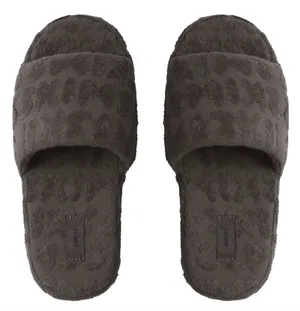 NWOT Skims Spa Terry logo slippers gunmetal size 38 thumbnail 1