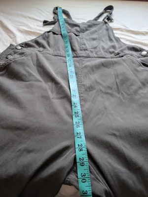 Fitigues Women's Relaxed Fit Silk-Cotton Blend Overalls Small/Medium Khaki Grey thumbnail 6