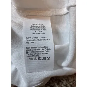 J. Crew White Sequin Clover Graphic T Shirt Size Medium NWT thumbnail 5