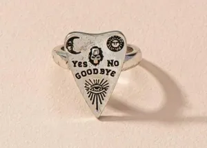 Ouija Board Style Ring Silver thumbnail 1