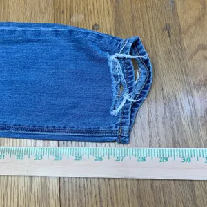 American Eagle Tomgirl Distressed Straight Leg Jeans Blue Button Fly Size 6‎ Reg thumbnail 5