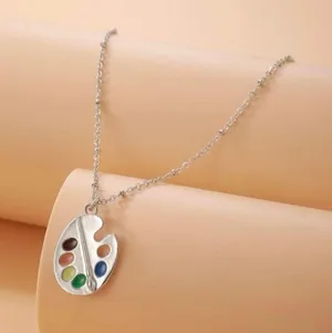 Paint Palette Necklace Silver thumbnail 1