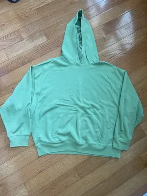 PINK Victoria’s Secret Oversized Hoodie Sage Green Boxy Pullover Sweatshirt L thumbnail 3