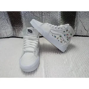 VANS Sk8-Hi Tapered High Top White Women Canvas Sneakers Skate Size M 5.5 W 7 thumbnail 2