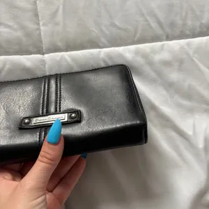Vintage Etienne Aigner Black Zip Around Continental Wallet Stitched Leather thumbnail 3