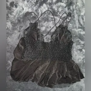 Free People Adella Cami in Black Size Medium thumbnail 6