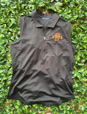 Cutter and Buck Black Iowa State polo tank size small thumbnail 1