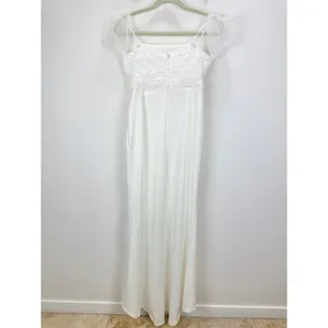 NEW Lulus Profound Glamour Ivory Pearl Off-the-Shoulder Tulip Maxi Dress Large thumbnail 10