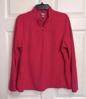 Champion women’s 1/4 zip fleece pullover - Hot Pink size XL thumbnail 1