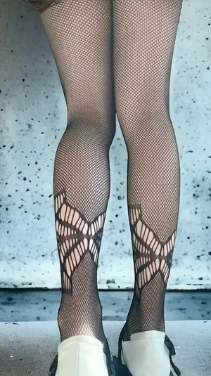 Black Spider Pattern Pantyhose, Gothic‎ Sexy Fishnet Pantyhose One Size thumbnail 1