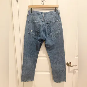 AGOLDE Riley High Rise Straight Crop Jeans Rigid Cotton‎ Denim thumbnail 6