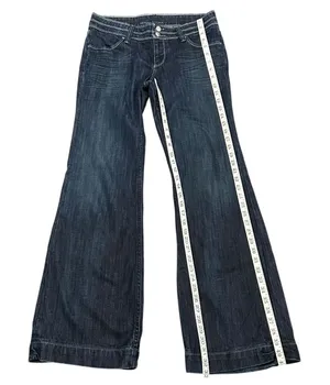 Banana Republic Urban Flared Leg Jeans Dark Wash Indigo Blue 583124 Y2K Boho thumbnail 1