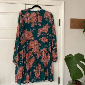 ANTHROPOLOGIE‎ Maeve Esther Floral Tiered Tunic Dress New NWT Small Green Orange thumbnail 6