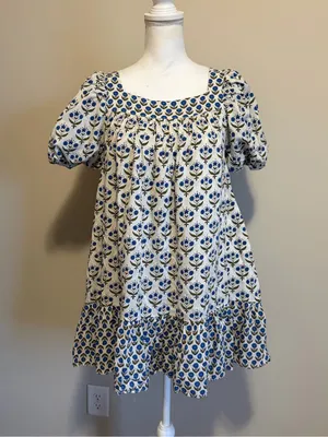 Misa Los Angeles Georgia Mini Dress Floral Print Ruffle Hem xs oversized NWOT thumbnail 6