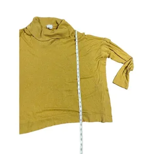 Anthropologie Postage Stamp marigold yellow‎ turtleneck sweater size medium thumbnail 5