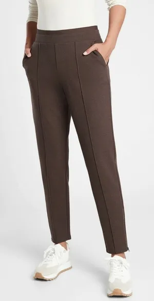 Athleta‎ Brown Ankle Zip Pants Career Casual Comfort Stretch Work Office thumbnail 1