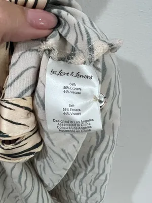 For Love & Lemons Zebra Slip Maxi Dress | Y2K Cowl Neck | Mob Wife Resort S thumbnail 6