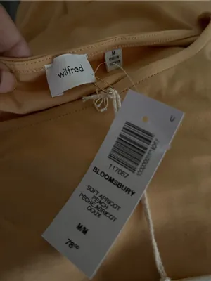 Aritzia Wilfred Bloomsbury Sleeveless Tiered Ruffle Dress in Soft Apricot NWT thumbnail 6