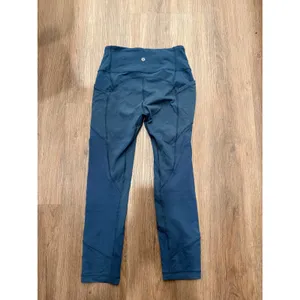 Lululemon‎ All The Right Places High Rise Crop 23" Leggings Teal Blue Womens 6 thumbnail 2