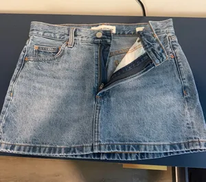 Denim Forum Light Blue Washed Denim Mini Skirt thumbnail 1