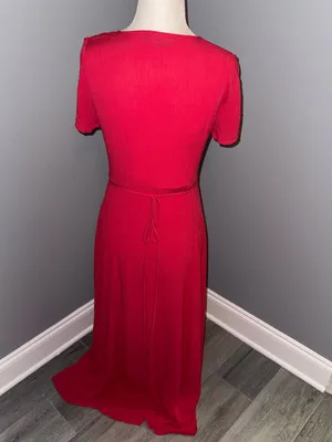 LULU’s Wrap Maxi Dress with Tie Waist size small thumbnail 3