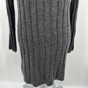 Madewell Donegal Rolled Mock Neck Ribbed Sweater Dress AF500 - Donegal Coal thumbnail 5