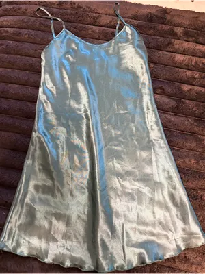 Emerald Green Satin Dress thumbnail 1