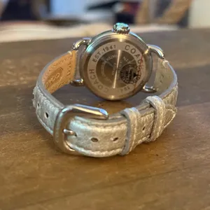 Coach Hampton silver leather strap watch thumbnail 3