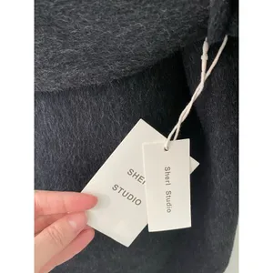 Sherl Studio Gray Wool Blend Belted Wrap Coat Women's Small thumbnail 3