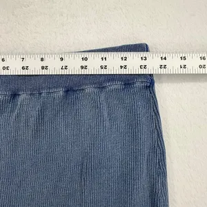 House of Harlow 1960 Ribbed Knit Maxi Skirt Blue Cotton Blend Womens Medium‎ thumbnail 2